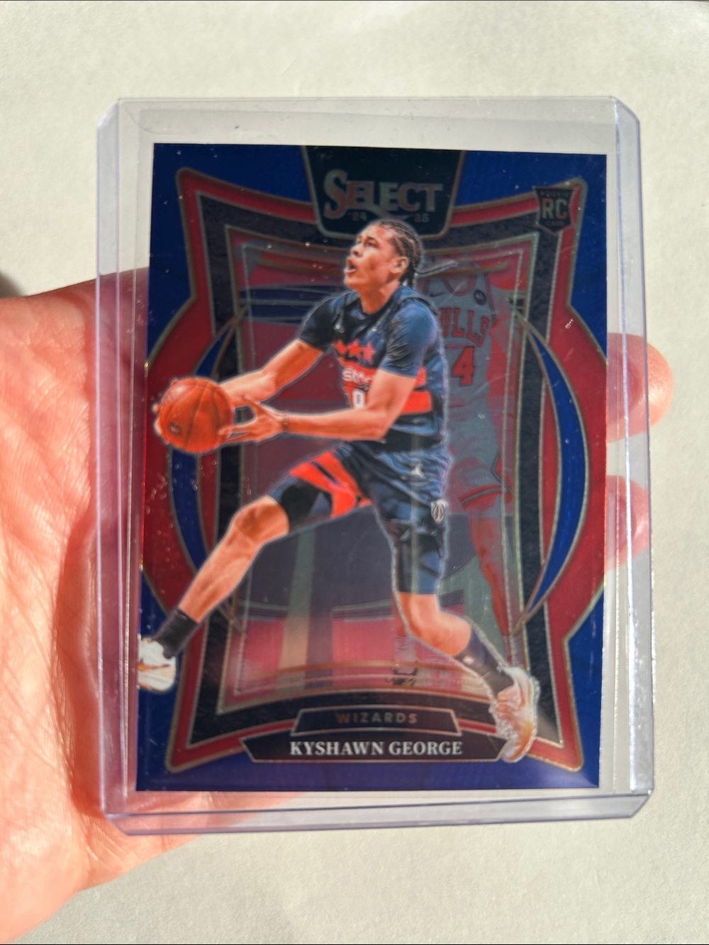 Select Kyshawn George Wizards Rookie Card - Blue & Red
